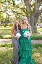 Load image into Gallery viewer, Chic A Line Sweetheart Pink Long Prom Dress with Ruffles
