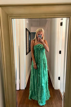 Load image into Gallery viewer, Gorgeous A Line Halter Neck Green Long Prom Dress with 3D Flowers
