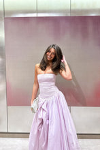 Load image into Gallery viewer, Charming A Line Strapless Pink Long Party Dress with Ruffles
