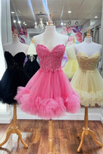 Load image into Gallery viewer, Pretty A-Line Sweetheart Lace Up Short Tulle Homecoming Dress
