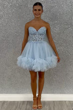 Load image into Gallery viewer, Pretty A-Line Sweetheart Lace Up Short Tulle Homecoming Dress
