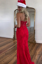 Load image into Gallery viewer, Stunning Mermaid Deep V-Neck Long Lace Prom Dress With Split
