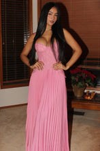 Load image into Gallery viewer, Charming A Line Spaghetti Straps Pink Corset Prom Dress with Ruffles
