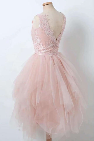 Elegant Asymmetrical Tulle Homecoming Dress