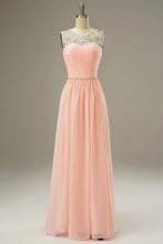 Load image into Gallery viewer, A Line Chiffon Long Dress with Beading
